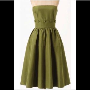 Anthropologie Maeve Olive Dress